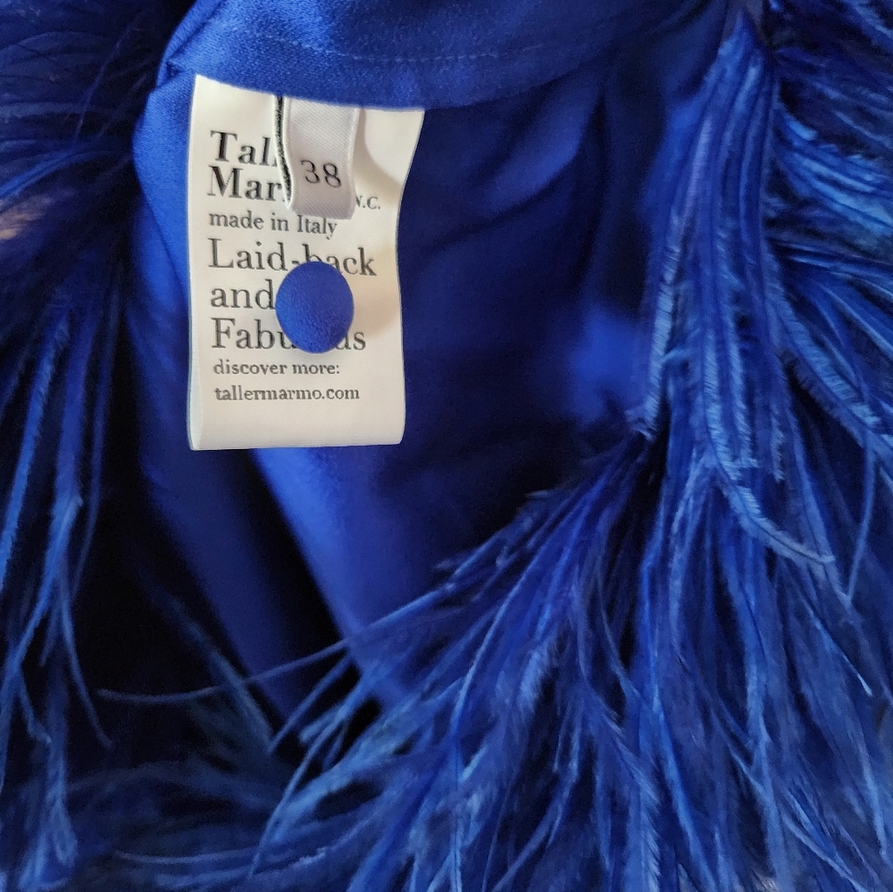 Gina Cobalt Crepe Mini Dress - Picture 7 of 11